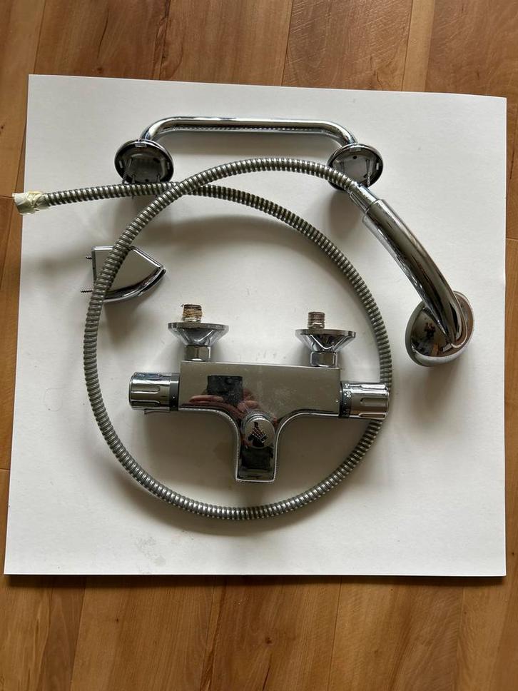 Thermostatische Badmengkraan met douchekop Chroom Grohe, Doe-het-zelf en Verbouw, Sanitair, Gebruikt, Douche, Chroom, Ophalen