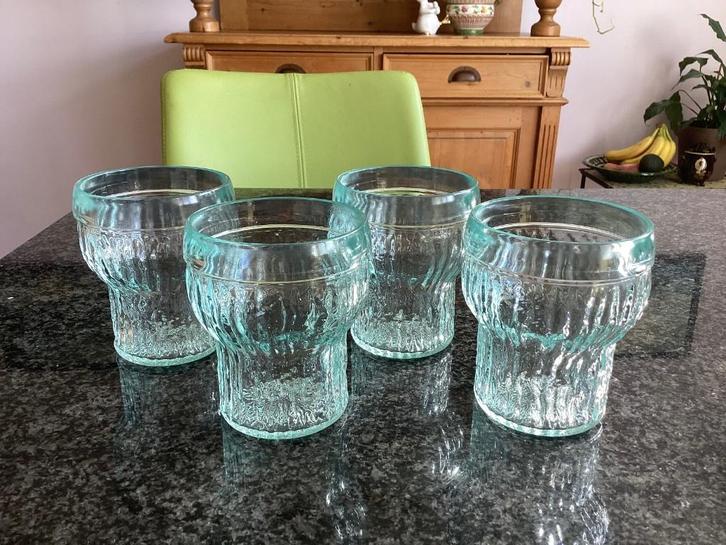 Drinkglazen, Riihimäki Glass Nanny Still, zeegroen, vintage, Antiek en Kunst, Antiek | Glas en Kristal, Ophalen