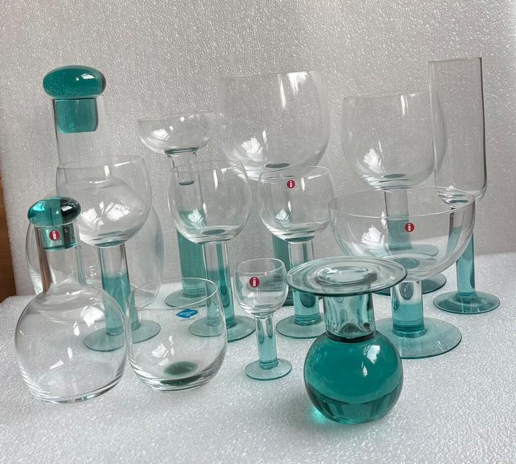 Kerttu Nurminen - glazen set "Mondo" (13 stuks), Antiek en Kunst, Antiek | Glas en Kristal, Ophalen of Verzenden