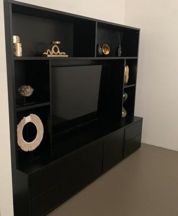 Cinewall TV Wandmeubel grenen zwart  beschikbaar voor biedingen