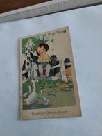 MEISJE OP HEK MET POES. BIJ GANZEN 1959, Ophalen of Verzenden, 1940 tot 1960, Kinderen