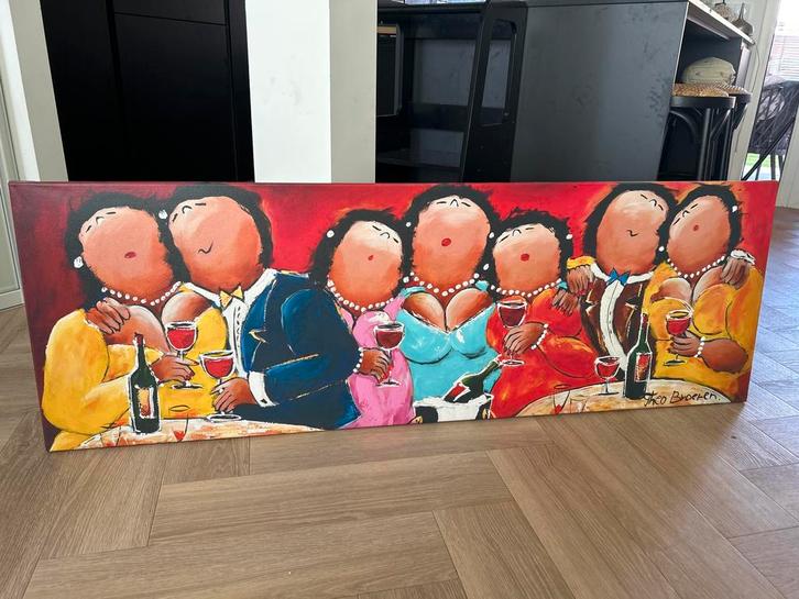 Schilderij Theo Broeren Feest, Antiek en Kunst, Kunst | Schilderijen | Klassiek, Ophalen