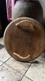 Grote robuuste serveer plank dienblad pizza plank, Huis en Inrichting, Ophalen of Verzenden, Zo goed als nieuw, Rond, Hout