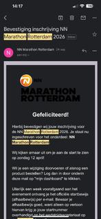 Startbewijs marathon Rotterdam, Tickets en Kaartjes, Eén persoon