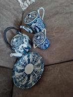Vintage Chinees Lange Lijs serviesje - Blauw en Wit, Ophalen of Verzenden