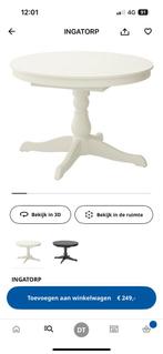 INGATORP ronde uitklapbare  IKEA tafel, Huis en Inrichting, Tafels | Eettafels, Ophalen, Rond, Zo goed als nieuw, Vijf personen of meer
