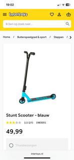 Stunt scooter-blauw, Fietsen en Brommers, Ophalen, Zo goed als nieuw, Gewone step, Intertoys