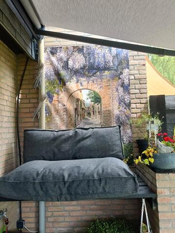 Pallet/lounge kussens grijs 1x op gezeten beschikbaar voor biedingen