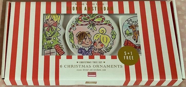 Blond Amsterdam Kersthangers Set van 6 2021 Nieuw🎄, Diversen, Kerst, Nieuw, Ophalen of Verzenden