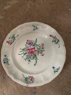 Antiek Frans bord met bloemmotief, Ophalen of Verzenden