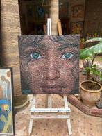 Arzima Abdelhak - Portrait d'une fille aux yeux bleus, Ophalen
