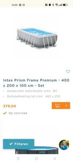 Intex zwembad, Tuin en Terras, Zwembaden, Ophalen, 200 tot 300 cm, Zo goed als nieuw, Opzetzwembad