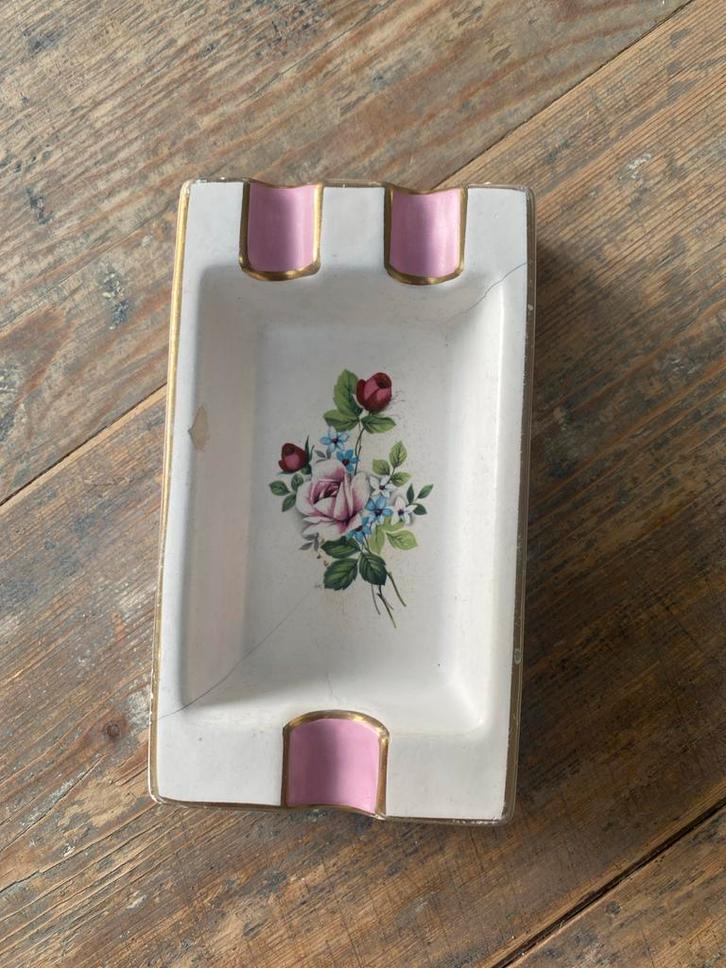 Vintage Gouda Holland Royal Asbak, Huis en Inrichting, Woonaccessoires | Schalen en Manden, Gebruikt, Schaal, Rechthoekig, Porselein of Keramiek