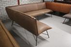 Luxe eetkamerbank hoekbank VIDAR Jess Design metaal & leer