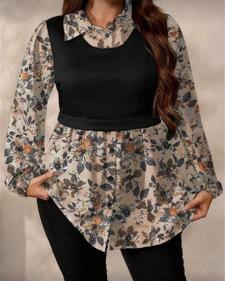 Top Ava Beige (44-52), Kleding | Dames, Grote Maten, Nieuw, Shirt of Top, Beige, Verzenden