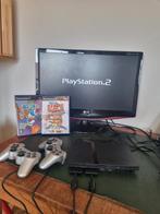 PS2 Slim met LG TV en games - Vintage Set, Zwart, Ophalen of Verzenden, Sony, Nederland