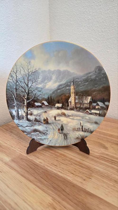 Tirschenreuth Bord - Kirche im Tal - Kerstlandschap, Antiek en Kunst, Antiek | Schalen, Ophalen of Verzenden