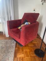 Leolux fauteuil – bordeauxrood, draaibaar design, Ophalen, Zo goed als nieuw, Stof, 75 tot 100 cm