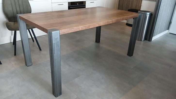eettafel industrie look, Huis en Inrichting, Tafels | Eettafels, Zo goed als nieuw, 50 tot 100 cm, 150 tot 200 cm, Rechthoekig