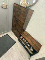 Schoenenkast en schoenenrek in houtstijl, Huis en Inrichting, Ophalen of Verzenden, Zo goed als nieuw