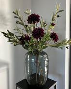 Zijden silk boeket met olijf en paarse dahlia’s NIEUW!, Huis en Inrichting, Ophalen of Verzenden, Nieuw, Binnen