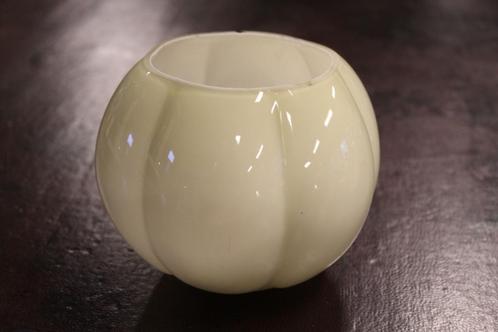 Brocante - Warm glaskapje voor lamp, Art Deco!, Huis en Inrichting, Lampen | Lampenkappen, Gebruikt, Rond, Ophalen of Verzenden