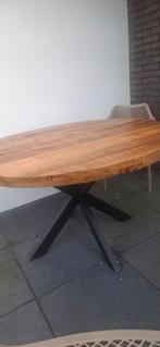 Nette mango hout ronde eettafel, Huis en Inrichting, Tafels | Eettafels, 100 tot 150 cm, Rond, Ophalen of Verzenden, Zo goed als nieuw