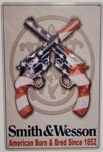 Smith and Wesson guns pistool reclamebord van metaal deco