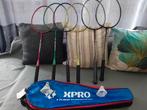 Badmintonset XPRO - 4 rackets, Sport en Fitness, Badminton, Ophalen of Verzenden, Zo goed als nieuw, Racket(s)