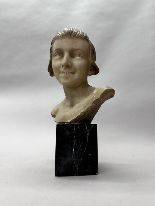Art deco buste van Herman Heusers – België ca. 1930, Antiek en Kunst, Kunst | Beelden en Houtsnijwerken, Ophalen of Verzenden