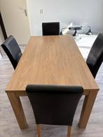 Eettafel met 4 stoelen, Huis en Inrichting, Tafels | Eettafels, Gebruikt, 100 tot 150 cm, Eikenhout, Ophalen of Verzenden