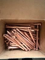 Roodkoperen spijkers 1 kg doos 3,8x80mm, Doe-het-zelf en Verbouw, IJzerwaren en Bevestigingsmiddelen, Ophalen, Zo goed als nieuw