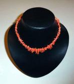 Ketting Bloedkoraal Takjes collier, Verzenden, Zilver, Ketting