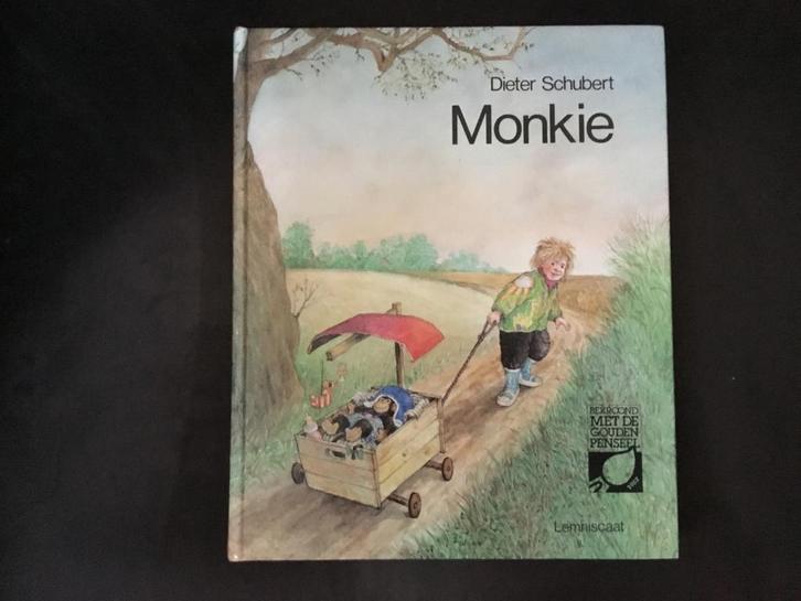 Monkie. Dieter Schubert Lemniscaat, Boeken, Kinderboeken | Kleuters, Zo goed als nieuw, Fictie algemeen, Jongen of Meisje, Ophalen of Verzenden
