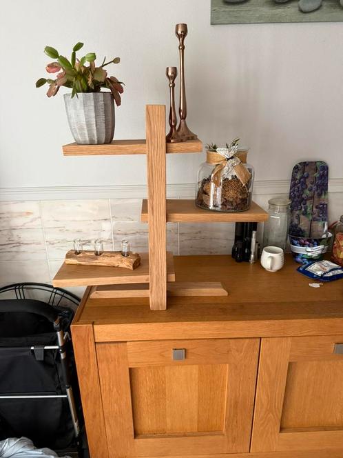 Planten rek / houder  verstelbare wandplank eiken masief, Huis en Inrichting, Woonaccessoires | Wandplanken en Boekenplanken, Nieuw