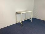 Hoge vergadertafel, wit blad, wit frame, 120 x 80 cm., Ophalen, Gebruikt