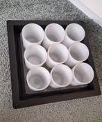 Wonen: Theelichthouder – 9 glaasjes vierkant, Ophalen of Verzenden, Nieuw, Overige materialen, Minder dan 25 cm