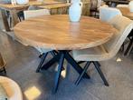 Magazijn Leegverkoop ACTIE Ronde eettafel mangohout matrix