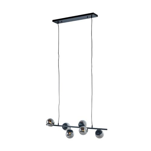 Richmond Interior hanglamp Bente smoked glass Hotel Chique, Huis en Inrichting, Lampen | Hanglampen, Nieuw, 75 cm of meer, Glas