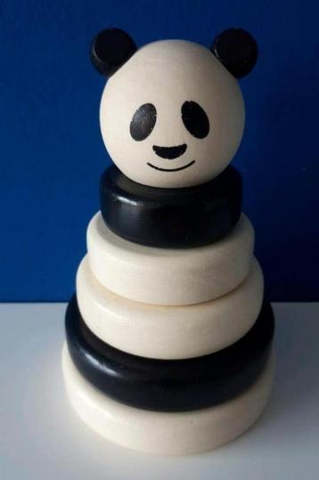 Houten BAJO stapeltoren Panda/zwart-wit beschikbaar voor biedingen