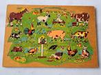 Simplex retro vintage puzzel boerderijdieren jr 60, Ophalen of Verzenden, 10 tot 50 stukjes, Gebruikt