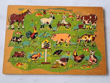 Simplex retro vintage puzzel boerderijdieren jr 60
 beschikbaar voor biedingen