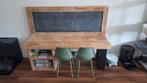 Stoere steigerhouten speeltafel met krijtbord, Ophalen, Zo goed als nieuw