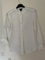 Witte linnen blouse van h&m in maat 36, H&M, Ophalen of Verzenden, Wit, Zo goed als nieuw