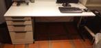Stevig zwaar bureau met ladenkast eraan vast in goede staat!, Ophalen, Gebruikt, Bureau
