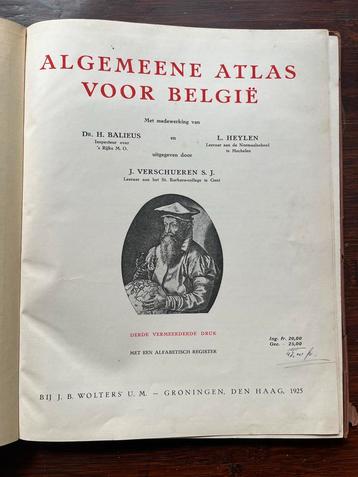 Algemeene Atlas voor België, 1925 beschikbaar voor biedingen