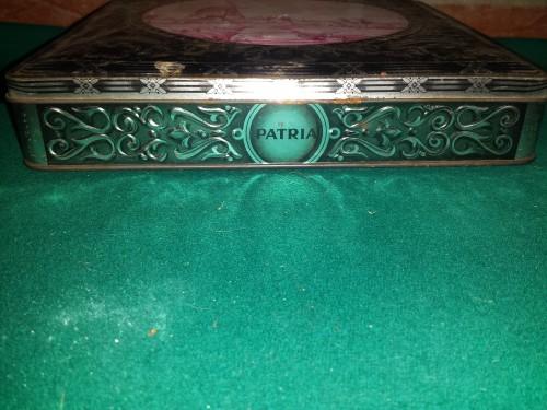 Blik biscuit, vintage,  met molenlandschap, Patria, Verzamelen, Blikken, Ophalen of Verzenden