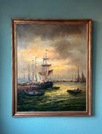 Zeer mooi groot maritiem schilderij. Peter Brouwer., Antiek en Kunst, Kunst | Schilderijen | Klassiek, Ophalen