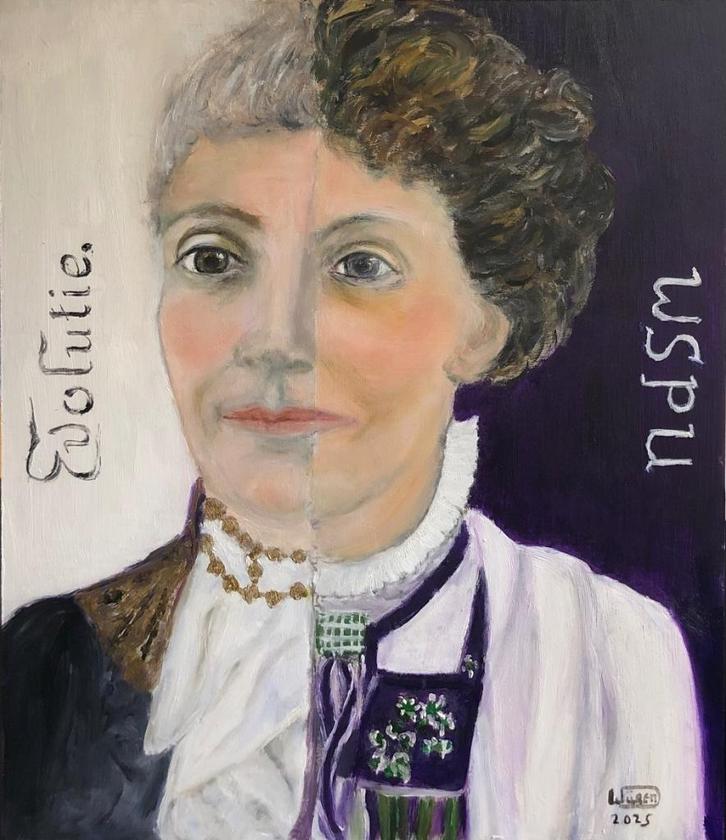 Evolutie & Revolutie, Antiek en Kunst, Kunst | Schilderijen | Modern, Ophalen of Verzenden