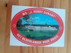 sticker Het Nederlandse rode kruis MS. J.Henry Dunant, Verzamelen, Ophalen of Verzenden, Zo goed als nieuw, Bedrijf of Vereniging